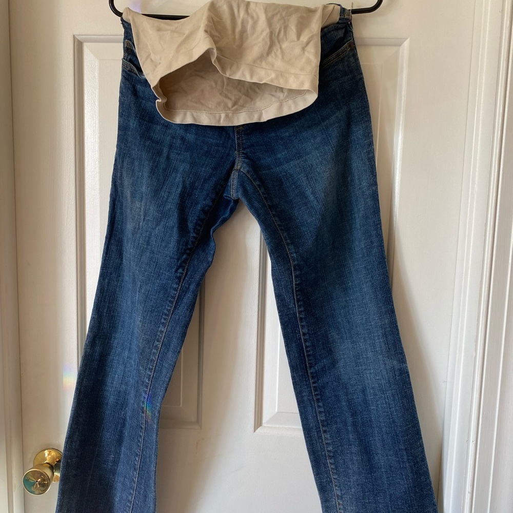Maternity Jeans with full panel. Super soft and fits well!